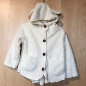 Ivory girls toddler fleece jacket